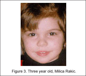Photo of three year old, Milica Rakic.