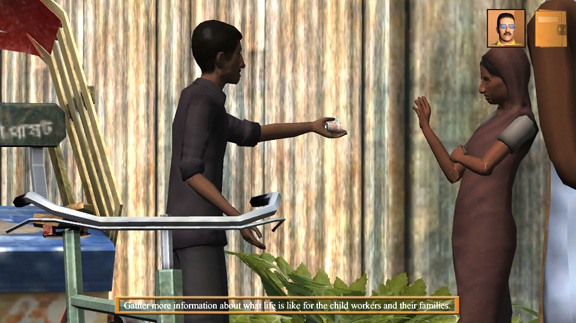 Screenshot from Global Conflicts: Sweatshops